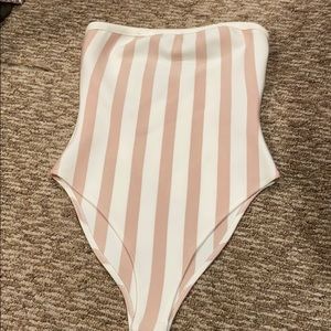 Blush and white bodysuit